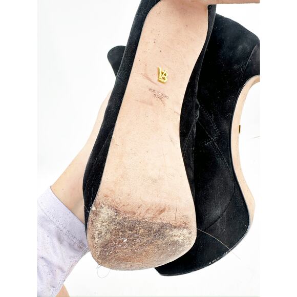 Veronica Beard Dali Black Suede Stiletto Heel Booties Size 8.5M - Picture 7 of 8